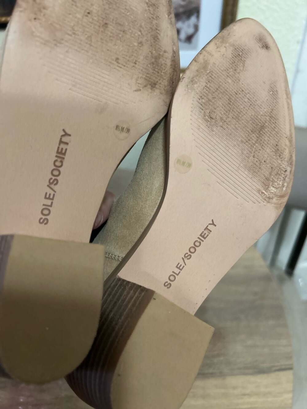 Sole Society Tan Suede Ankle Boots Size 8.5 - Picture 2 of 5